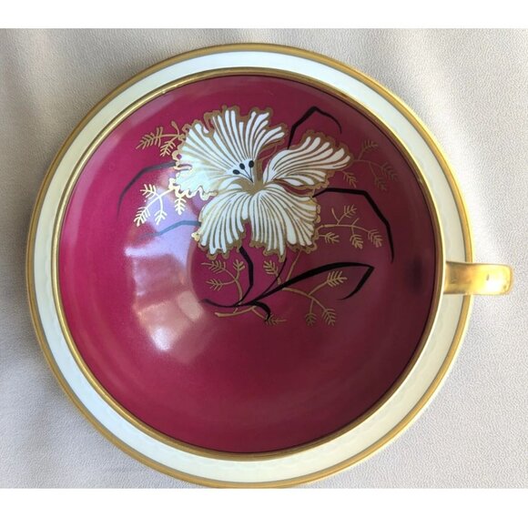 50s Royal Heidelberg Winterling Bavaria Germany White Iris Tea Cup and Saucer - Picture 6 of 9